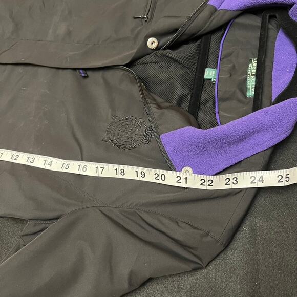 Ralph Lauren Active black windbreaker medium full crest emblem - Picture 8 of 10